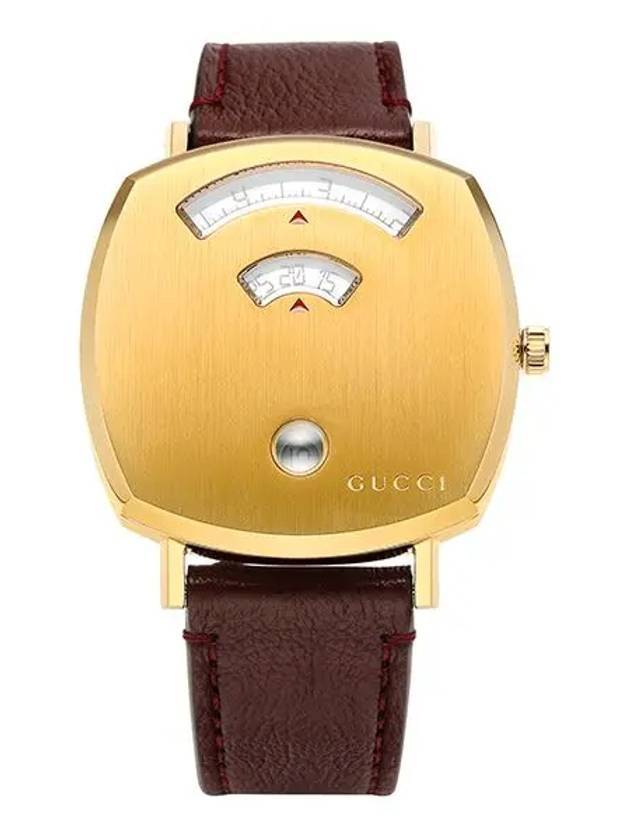 Grip Quartz 35MM Leather Watch Brown - GUCCI - BALAAN 1