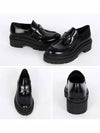 Triangle Logo Leather Loafers Black - PRADA - BALAAN 3