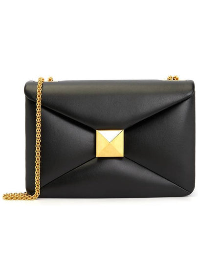 One Stud Chain Cross Bag Black - VALENTINO - BALAAN 2