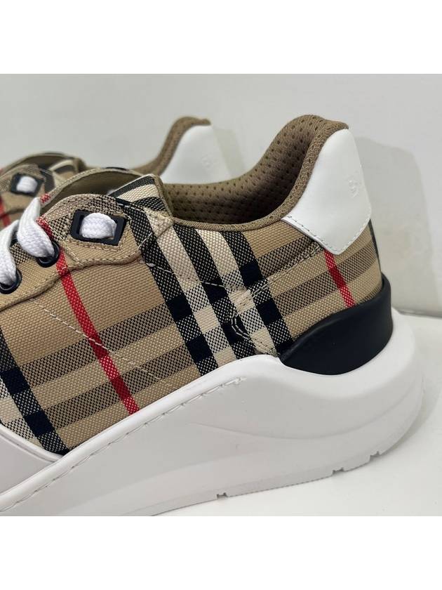 Vintage Check Suede Leather Sneakers Archive Beige - BURBERRY - BALAAN 8