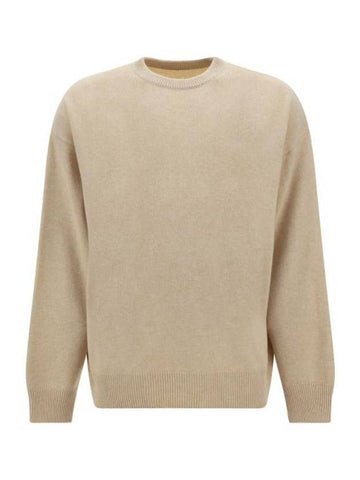 crew neck cashmere knit top beige - BALENCIAGA - BALAAN 1