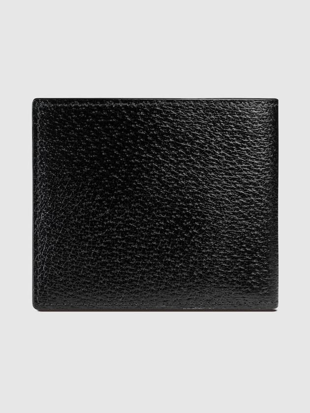 GG Marmont Leather Bi Fold Wallet Black Gold - GUCCI - BALAAN 3