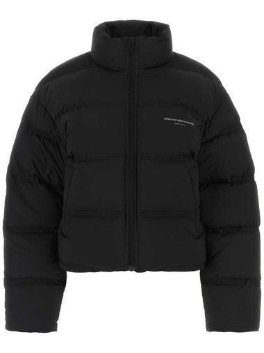 Wang Logo Crop Puffer Padding Black - ALEXANDER WANG - BALAAN 1