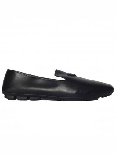 Triangle Logo Loafers Black - PRADA - BALAAN 1