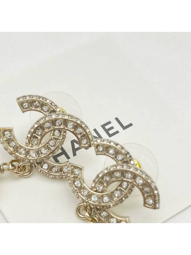 CC Metal Logo Pearl Earrings Gold - CHANEL - BALAAN 9