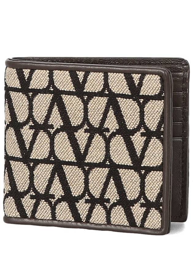 Toile Iconographe Half Wallet Beige - VALENTINO - BALAAN 1