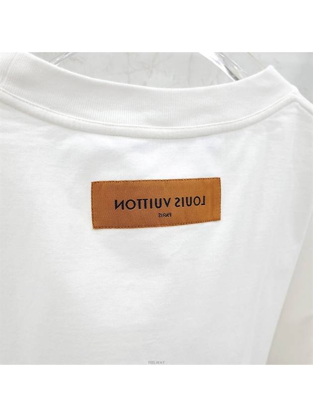 Lux You L LV embossed white short sleeve t shirt 1AA5E1 - LOUIS VUITTON - BALAAN 5