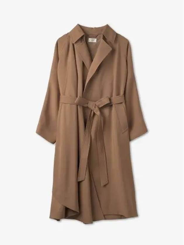 Wool Mohair Single Coat Camel - THE ROW - BALAAN 2