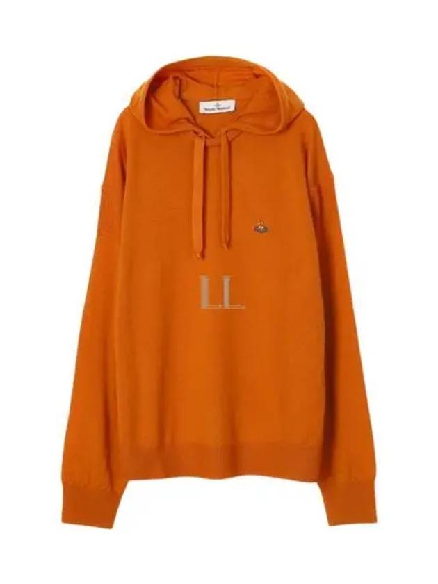 Embroidered Logo Virgin Wool Hoodie Orange - VIVIENNE WESTWOOD - BALAAN 2