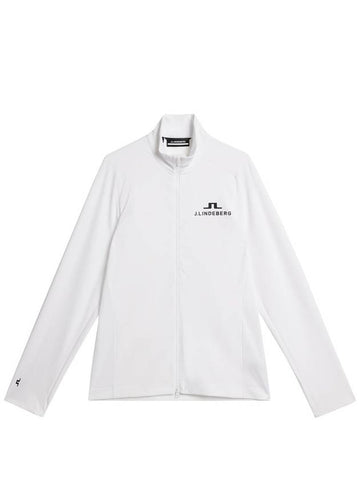 Men's Melker Mid Layer Zip-Up Jacket White - J.LINDEBERG - BALAAN 1