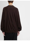 Relaxed Twisted Merino Wool Blend Cardigan Brown - LEMAIRE - BALAAN 6