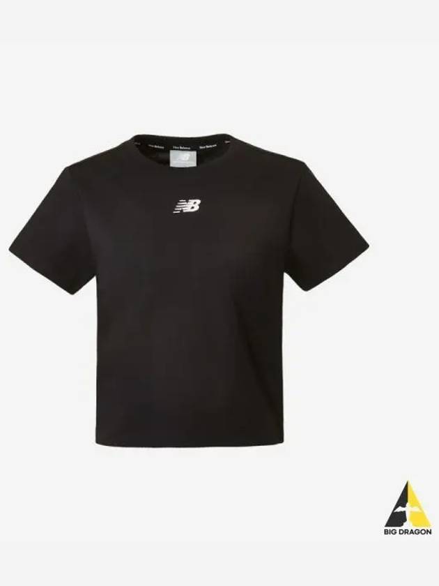 Women s Essential Logo Tee 19 Black - NEW BALANCE - BALAAN 1