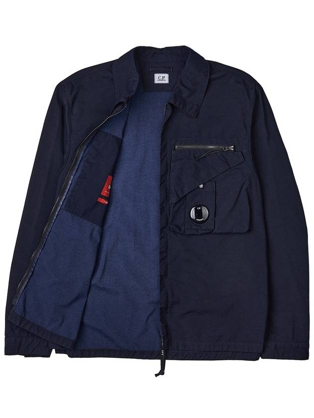 Tylon P Lens Overshirt Zip Up Jacket Navy - CP COMPANY - BALAAN 10