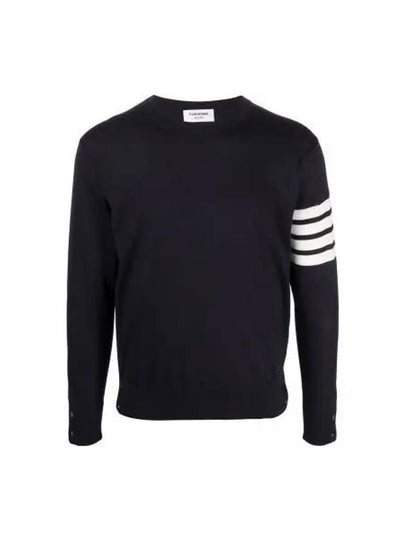 4 Bar Armband Classic Merino Wool Knit Top Navy - THOM BROWNE - BALAAN 2