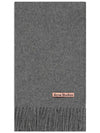 Wool Fringe Muffler Grey Melange - ACNE STUDIOS - BALAAN 2