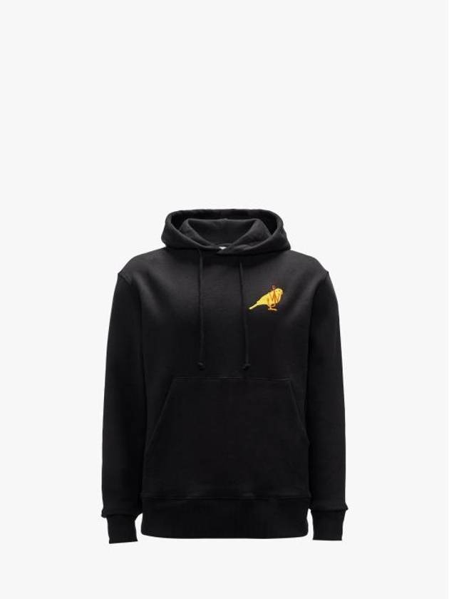 Canary Embroidered Drawstring Hoodie Black - JW ANDERSON - BALAAN 2