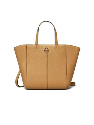 McGraw Carryall Logo Patch Tote Bag Brown - TORY BURCH - BALAAN 1