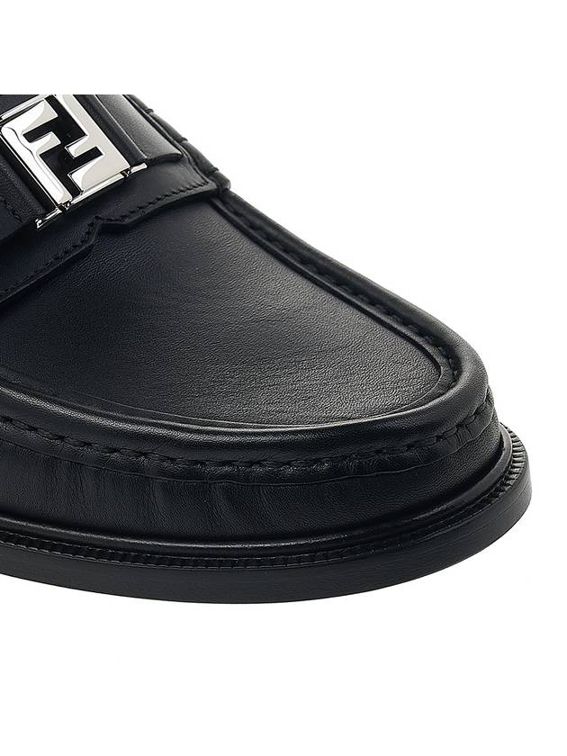 FF Square Leather Loafers Black - FENDI - BALAAN 10