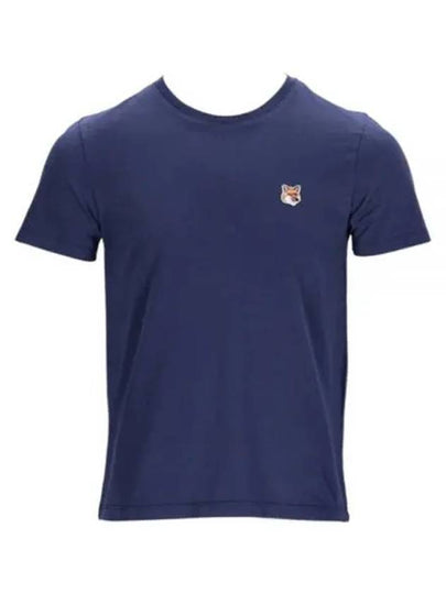 Fox Head Patch Regular Short Sleeve T-Shirt Navy - MAISON KITSUNE - BALAAN 2