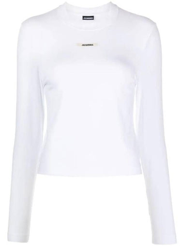 Le Gros Grain Manches Long Sleeve T-Shirt White - JACQUEMUS - BALAAN 1