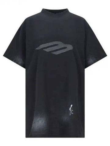 Logo graphic printing short sleeve t shirt 271942 - BALENCIAGA - BALAAN 1