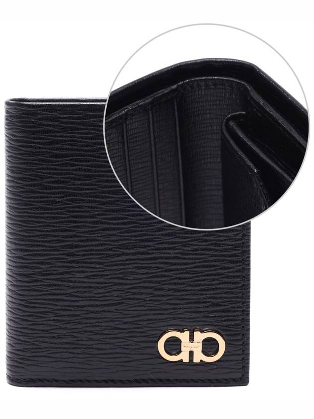 Revival Gancini Half Wallet Black - SALVATORE FERRAGAMO - BALAAN 2