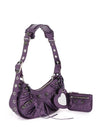 Metallic Le Cagol XS Lambskin Shoulder Bag Purple - BALENCIAGA - BALAAN 4