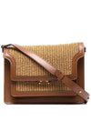 Raffia Tropicalia Medium Trunk Cross Bag Brown - MARNI - BALAAN.