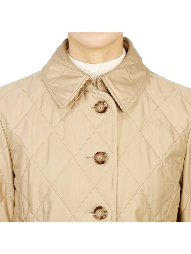 Diamond Quilted Thermoregulated Jacket New Chino Beige - BURBERRY - BALAAN.