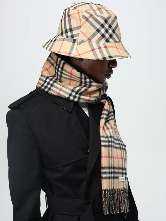 Check Cashmere Scarf Black - BURBERRY - BALAAN 5