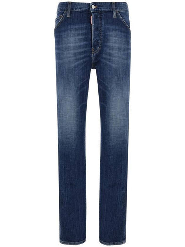 Cotton Back Logo Patch Jeans Blue - DSQUARED2 - BALAAN 1