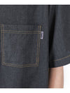 Fake Denim Short Sleeve Shirt Black - ARCANE FUNK - BALAAN 4