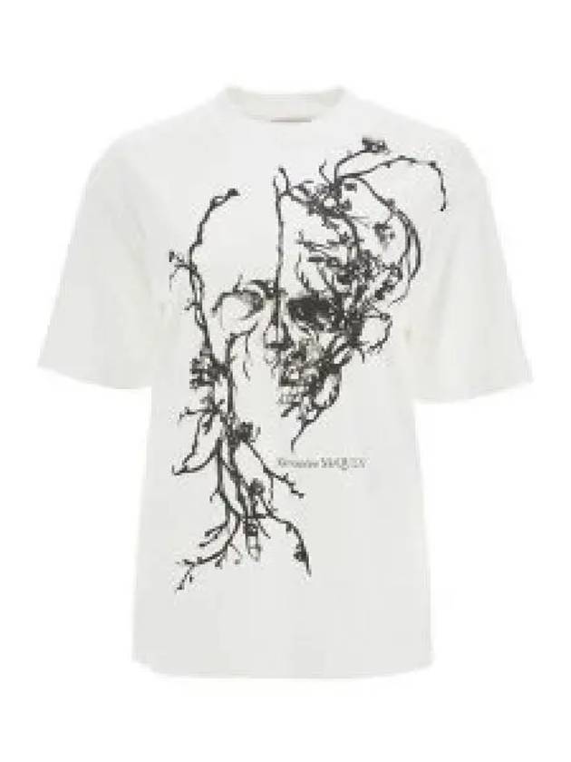 Short Sleeve T Shirt 797820QZAM60900 White Black - ALEXANDER MCQUEEN - BALAAN 2