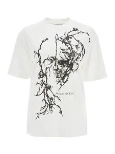 Short Sleeve T Shirt 797820QZAM60900 White Black - ALEXANDER MCQUEEN - BALAAN 2