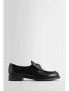 Triangle Logo Brush Leather Loafers Black - PRADA - BALAAN 3