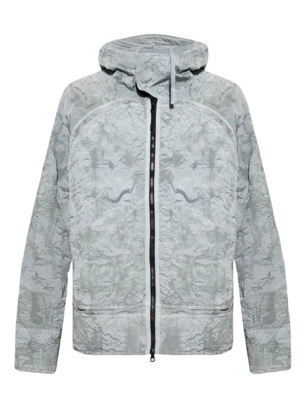 Men's Shadow Project Nylon Metal Waffle Print Hooded Jacket Grey - STONE ISLAND - BALAAN 1