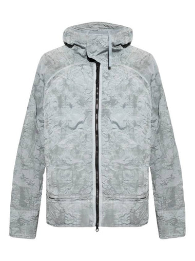 Men's Shadow Project Nylon Metal Waffle Print Hooded Jacket Grey - STONE ISLAND - BALAAN 1