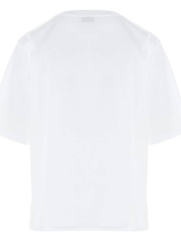 Rive Gauche Short Sleeve T-Shirt White - SAINT LAURENT - BALAAN 3