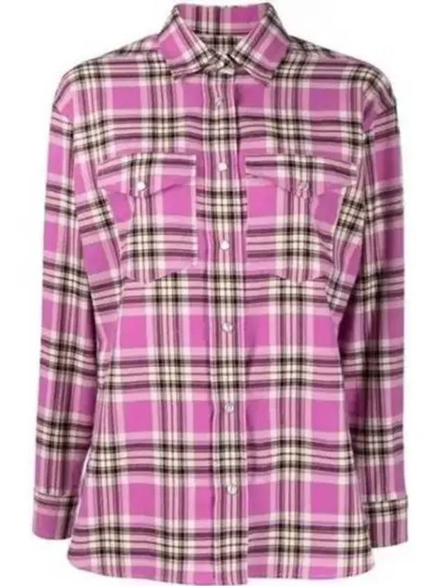 MAYOLA CH0006FA A1I39E BURD Check Flannel Shirt 923566 - ISABEL MARANT - BALAAN 1