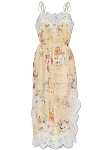 Zimmermann Dress With Floral Motif, Women's, Yellow - ZIMMERMANN - BALAAN 1