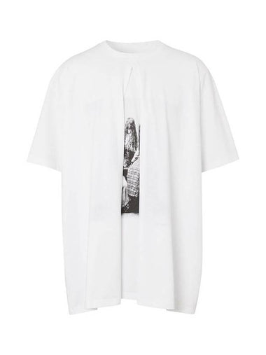 Print Cotton Oversized Short Sleeve T-Shirt - BURBERRY - BALAAN 1