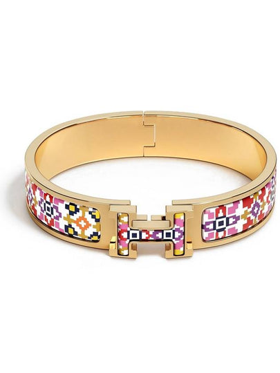 Clic H Fleur D Ivert Bracelet Gold - HERMES - BALAAN 2