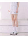 Woman Hank Logo Shorts White Melange Gray - MACASITE - BALAAN 5