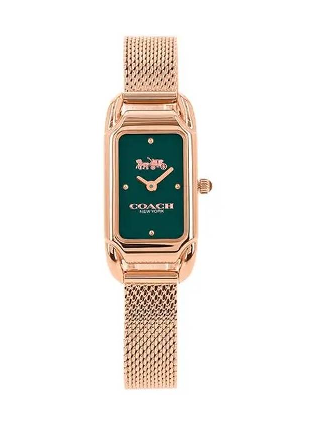 Cadie Metal Watch Gold Green - COACH - BALAAN 2