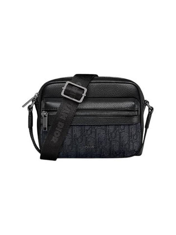 Mini Rider 2.0 Zipped Messenger Bag Black - DIOR - BALAAN 1