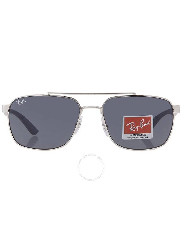 Ray Ban Dark Gray Rectangular Unisex Sunglasses RB3701 924387 59 - RAY-BAN - BALAAN 1