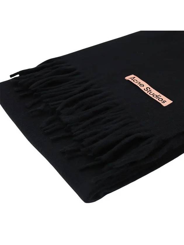 Wool Fringe Scarf Black - ACNE STUDIOS - BALAAN 3