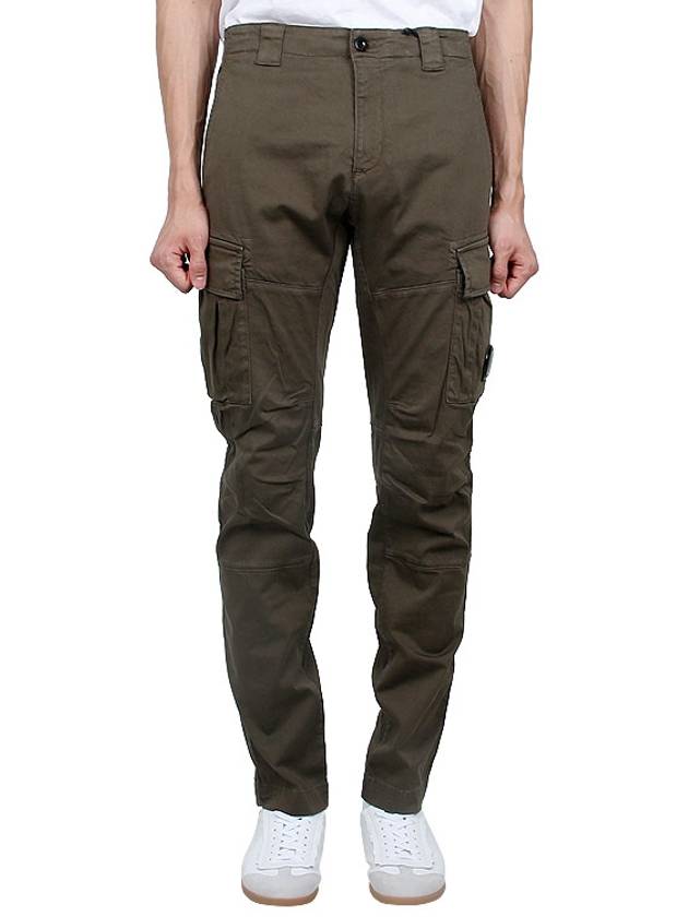 Stretch Sateen Ergonomic Lens Cargo Straight Pants Green - CP COMPANY - BALAAN 2