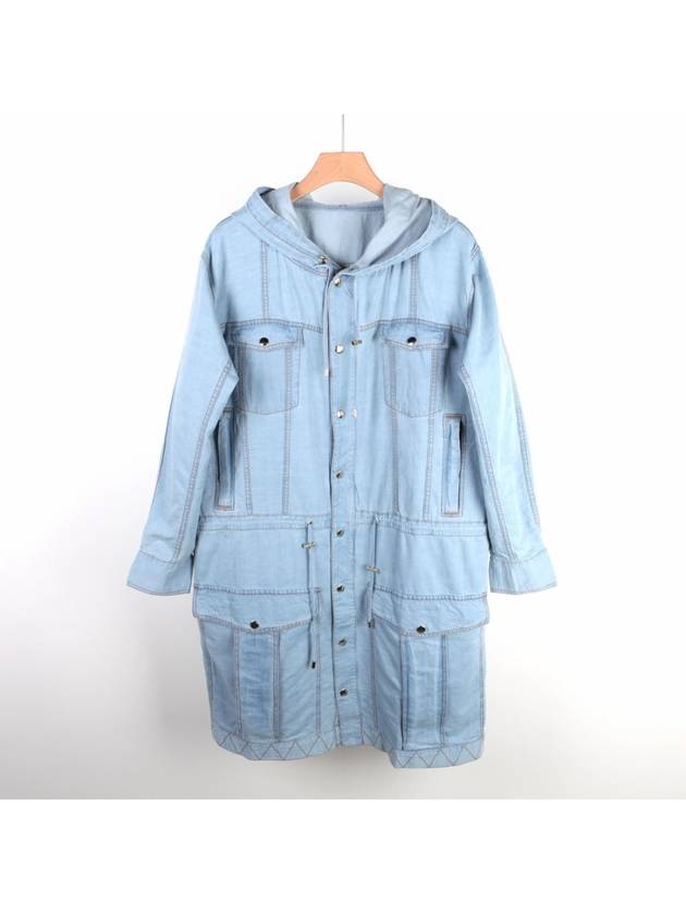 Hooded denim safari jacket T065 155 - BALMAIN - BALAAN 1