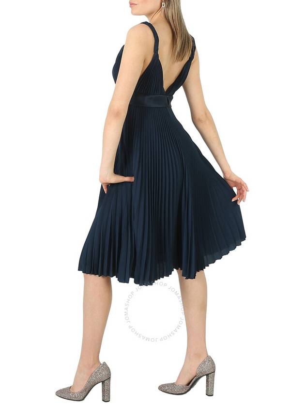 Burberry Ladies Ink Blue Empire-Line Pleated Dress, Brand Size 10 (US Size 8) - BURBERRY - BALAAN 3